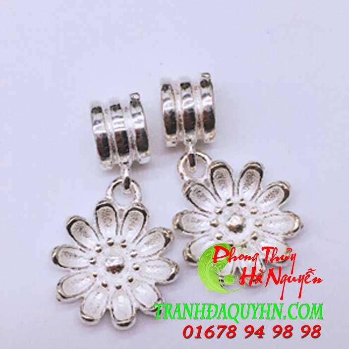 phụ kiện bạc hoa hướng dương - charm bạc mix vòng